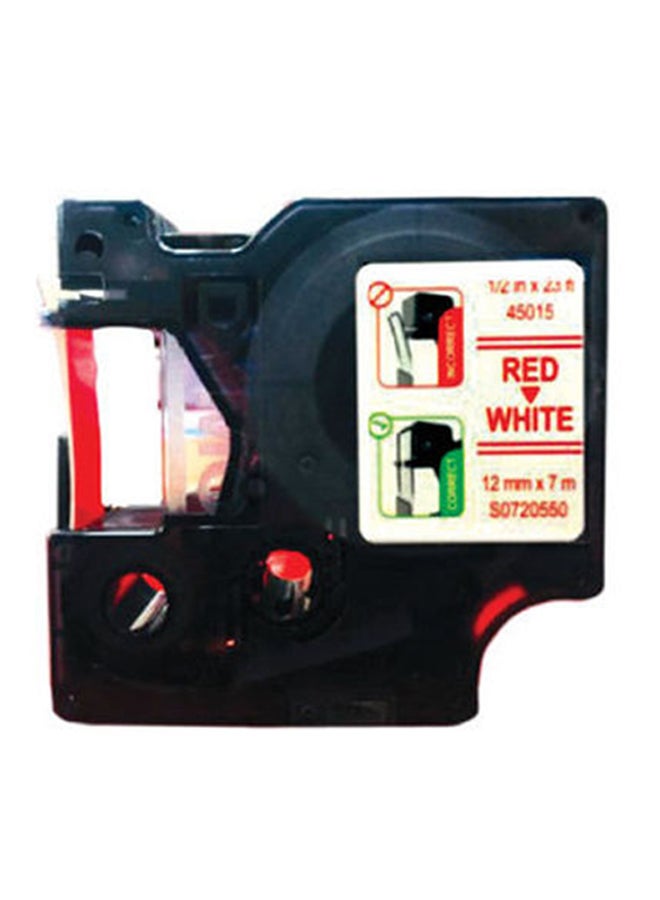 Dymo Standard Labeling Tape Red/White - Image 1
