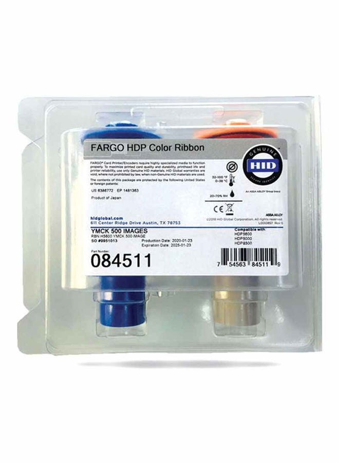 Fargo - 84511 Ymck Color Ribbon For Hdp5600 And Hdp5000 Printers Multicolour - Image 1