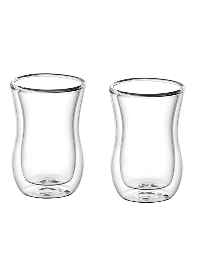 BLACKSTONE 2-Piece Double Wall Glass Tumbler Set Clear 