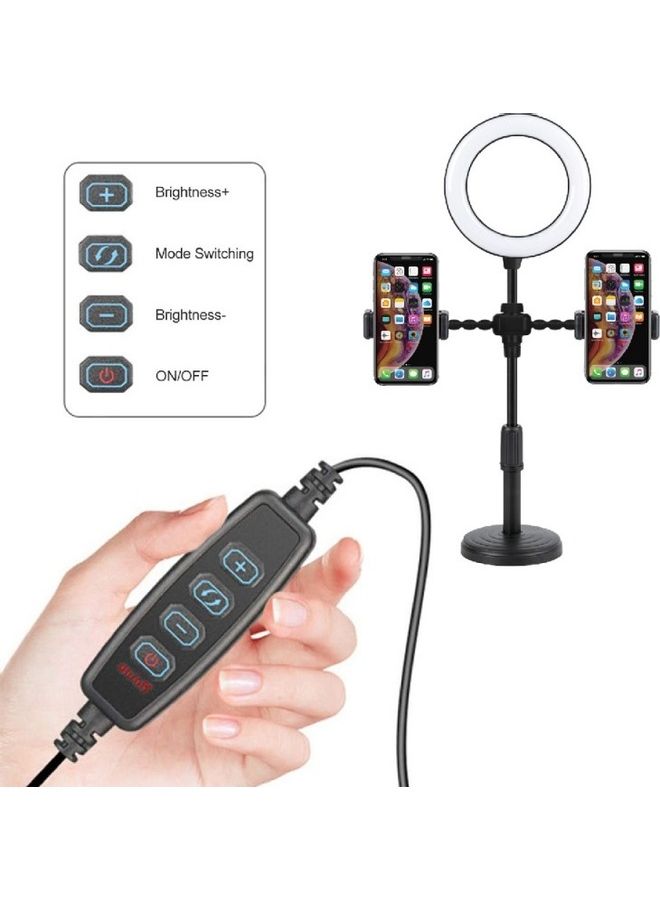 Trands Selfie Led Ring Light With Stand Black/White  - Image 2
