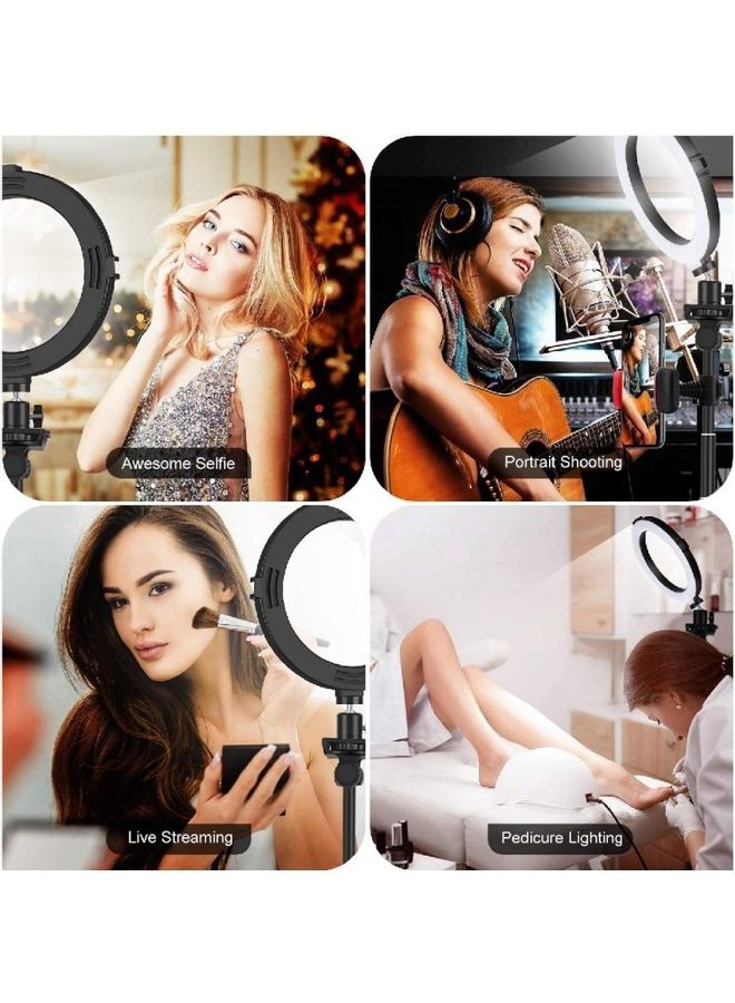 Trands Selfie Led Ring Light With Stand Black/White  - Image 5