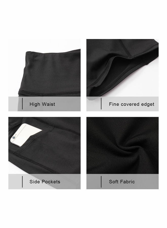 Generic - High Waist Workout Training Shorts Black - Image 1