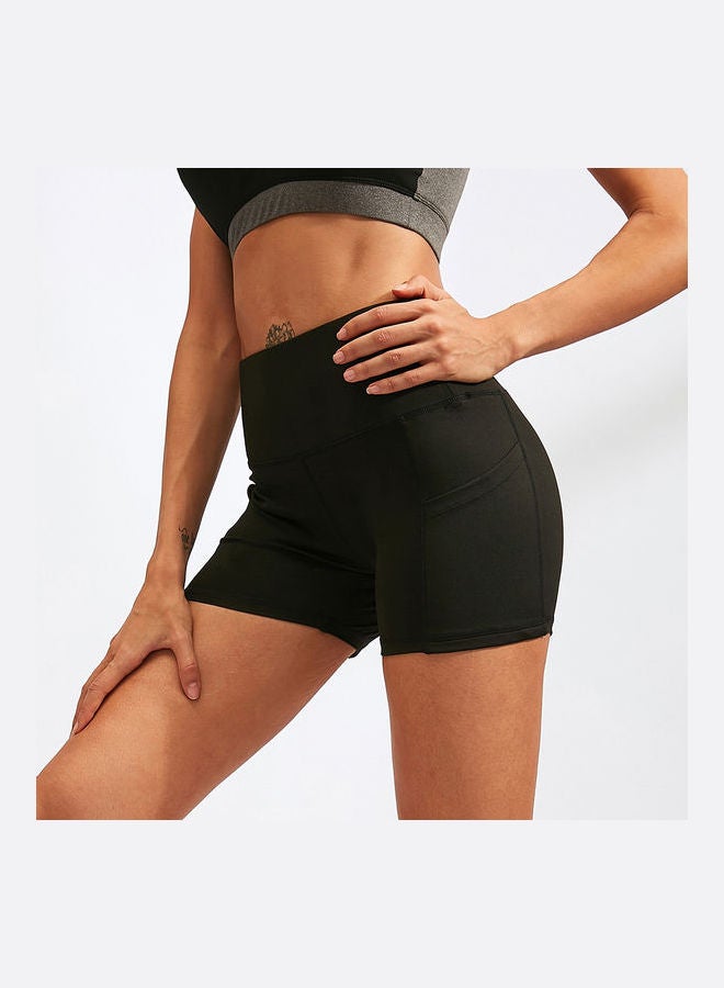 Generic - High Waist Workout Training Shorts Black - Image 1