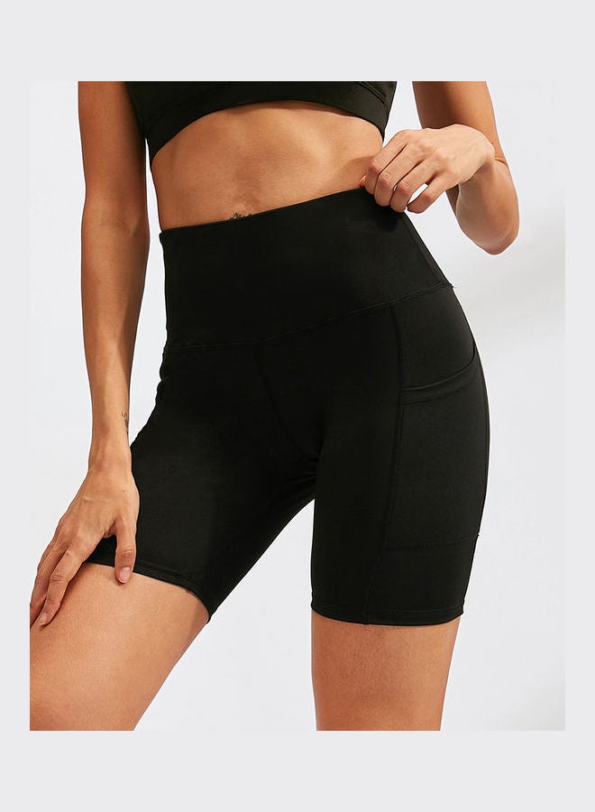 Generic - Quick Dry High Rise Shorts Black - Image 1