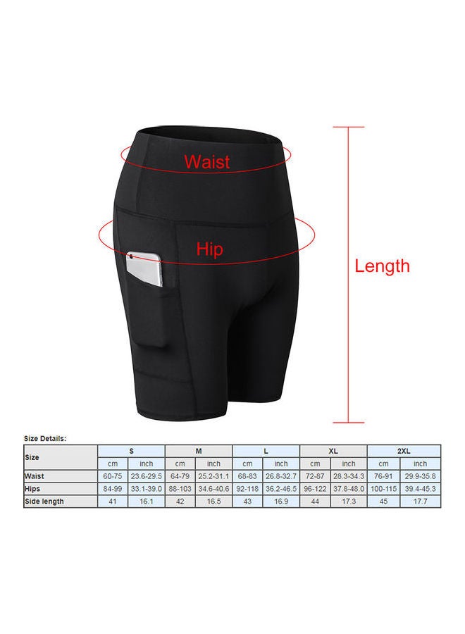 Generic - Quick Dry High Rise Shorts Black - Image 1
