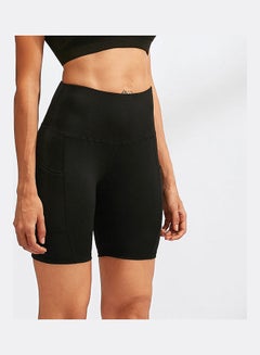 Quick Dry High Rise Shorts Black