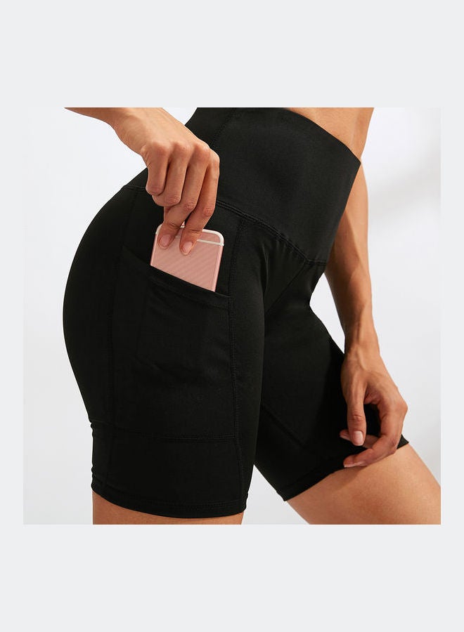 Generic - Quick Dry High Rise Shorts Black - Image 1