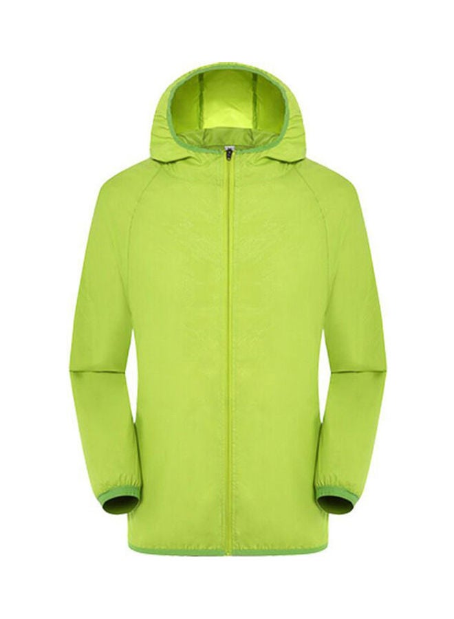 Quick Dry Sun Protection Hooded Jackets Green