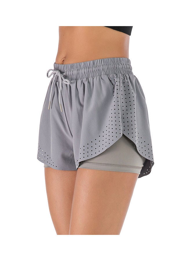 Comfortable Quick Dry Running Shorts Grey  - Image 3