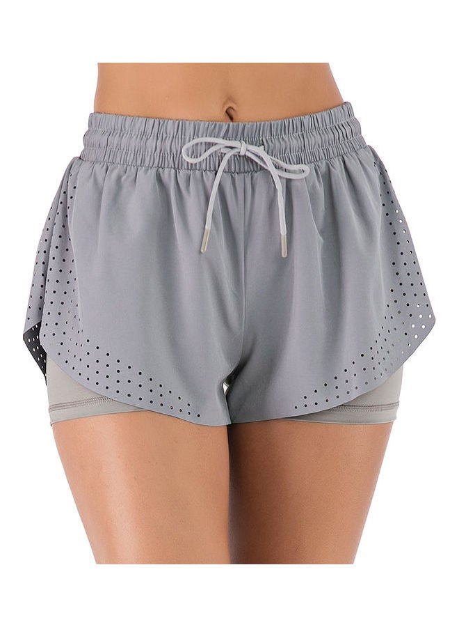 Comfortable Quick Dry Running Shorts Grey  - Image 5
