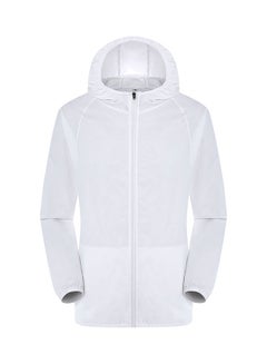 Generic Quick Dry Sun Protection Hooded Jackets White  - Image 1