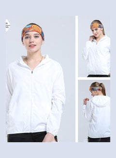 Generic Quick Dry Sun Protection Hooded Jackets White  - Image 2