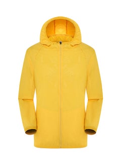 Generic Quick Dry Sun Protection Hooded Jackets Yellow  - Image 1