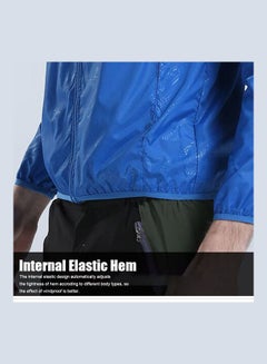 Generic Quick Dry Sun Protection Hooded Jackets Royal Blue  - Image 3