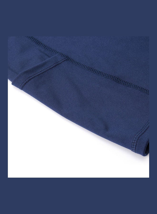 Comfortable High Waist Yoga Shorts Blue - Image 4