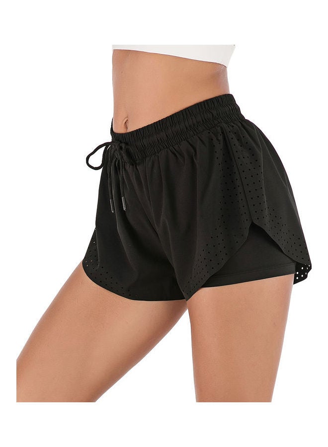 Comfortable Quick Dry Running Shorts Black  - Image 3