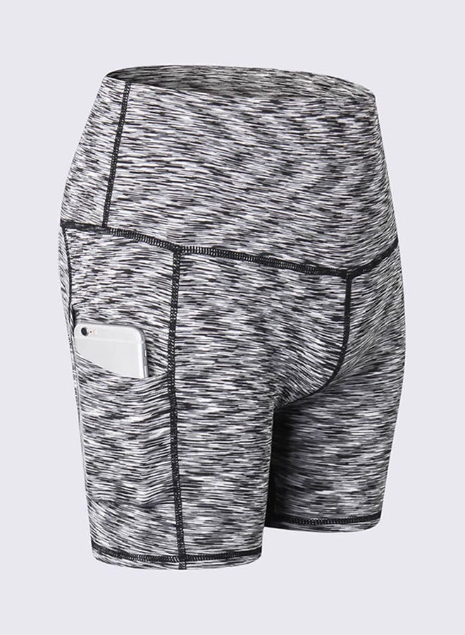 Generic - High Waist Workout Training Shorts Grey - Image 1