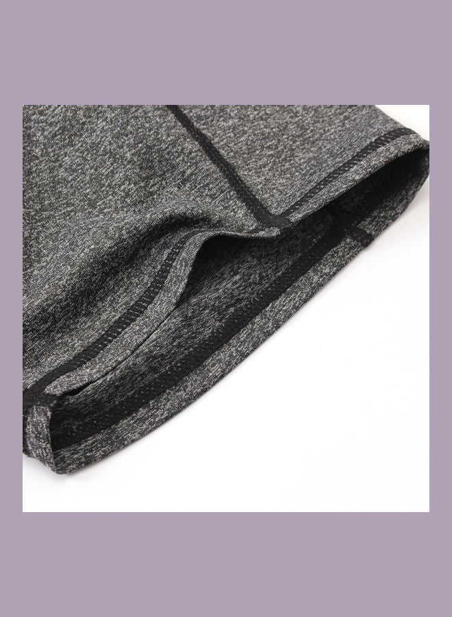 Comfortable High Waist Yoga Shorts Dark Grey - Image 5