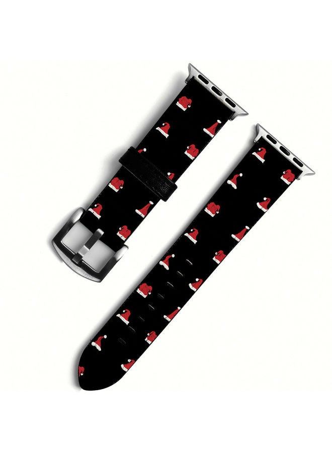 Okteq Replacement Band For Apple Watch Red Santa Claus Hats  - Image 1