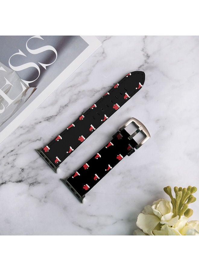 Okteq Replacement Band For Apple Watch Red Santa Claus Hats  - Image 3