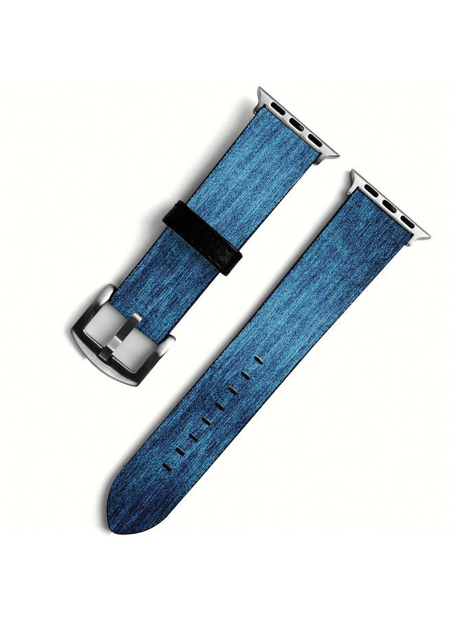 أوكتيك سوار بديل لساعة أبل سيريز 6/5/4/3/2/1/SE مقاس 42-44 مم نمط معدني أزرق لامع - Image 1