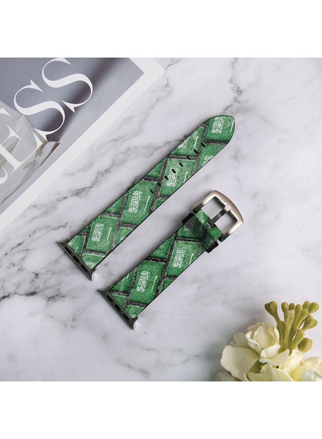 أوكتيك سوار بديل لساعة أبل سيريس‎ 6/5/4/3/2/1/SE مقاس 38 مم- 40 مم نمط بطبعة علم السعودية - Image 3