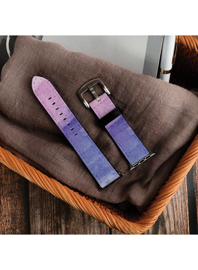 Okteq Replacement Strap For Apple Watch Series 6/5/4/3/2/1/SE 42-44mm Hand Made Water Colour  - Image 2