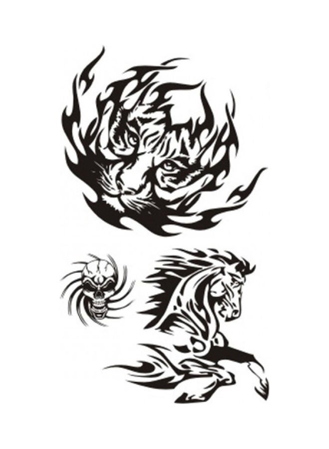 3-Piece Waterproof Temporary Tattoo Black