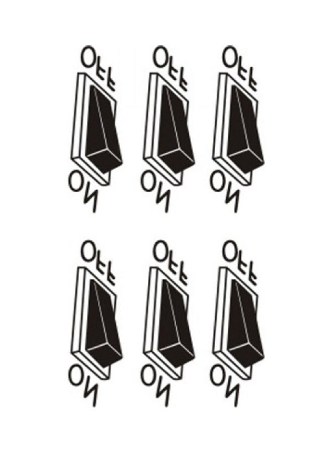 6-Piece Waterproof Temporary Tattoo Black