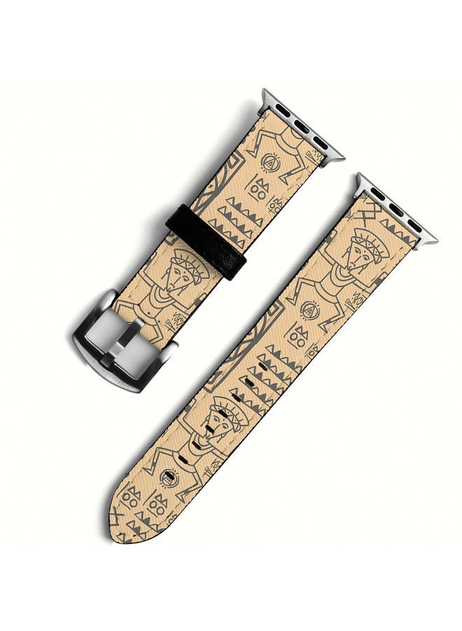 Okteq Replacement Band For Apple Watch Series 6/5/4/3/2/1/SE - 42-44mm Aztec Tribal  - Image 1