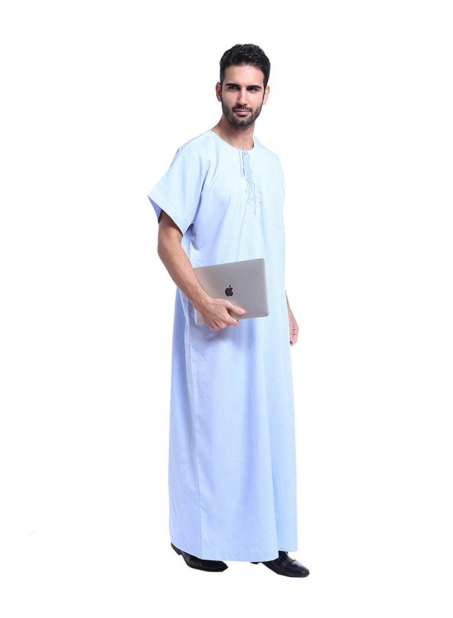 هانيميدو دشداشة تقليدية للرجال أزرق  - Image 2