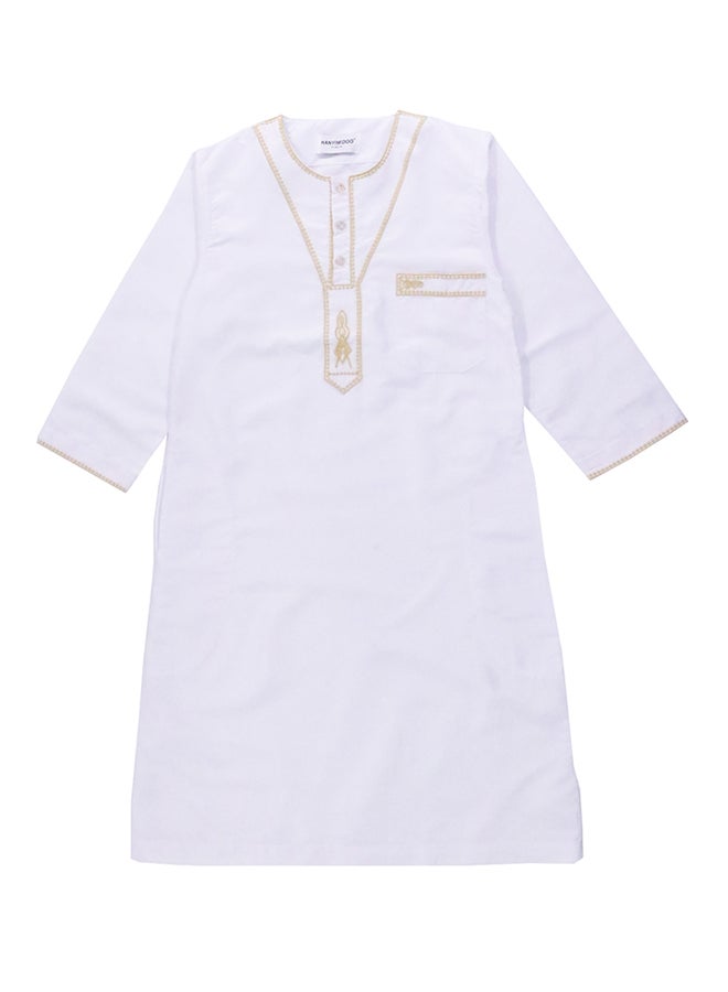 Hanyimidoo - National Costume Robe Casual Clothing White/Gold - Image 1