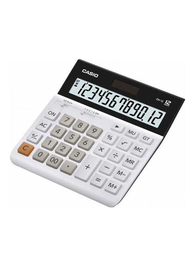 CASIO Digital Desktop Calculator White -DH-12-WE-W-DP 