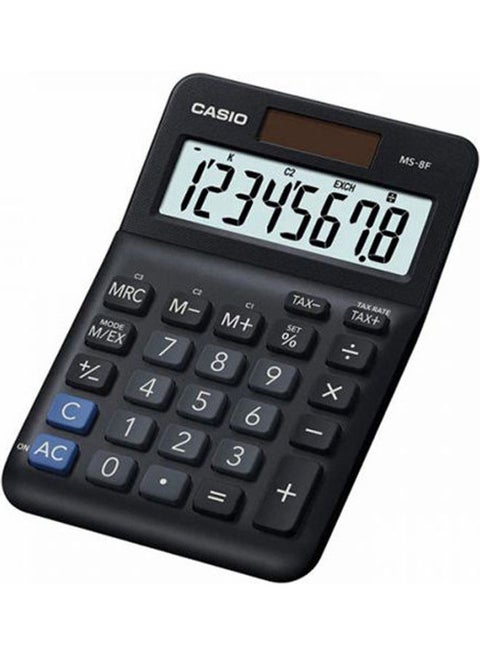 MS-8F-W-DP Digital Mini Desktop Calculator - Black