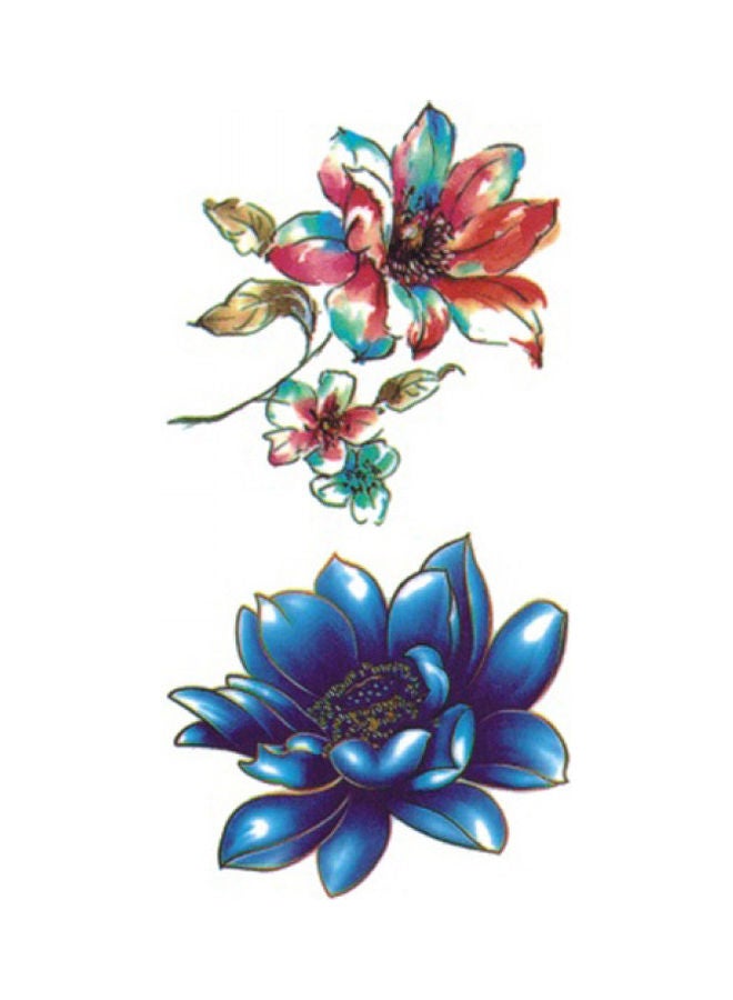 مجموعة تاتو مؤقت مضاد للماء مكونة من قطعتين متعدد الألوان