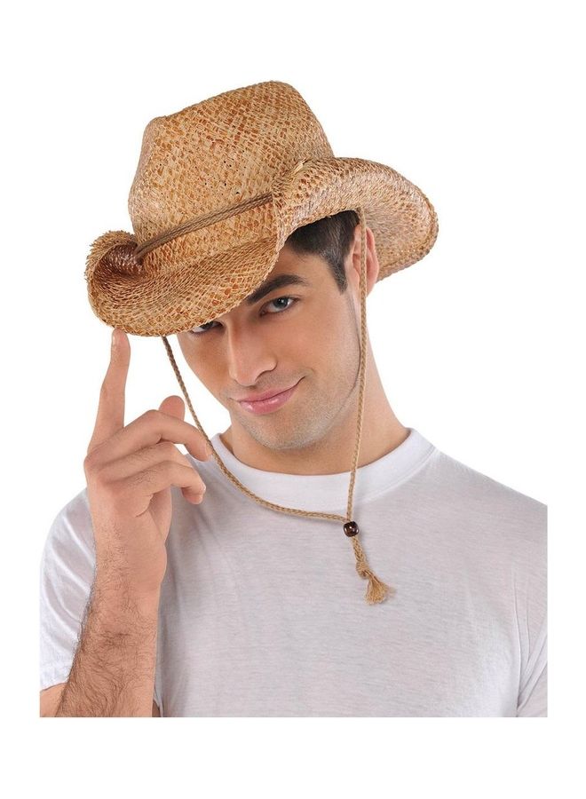 COSTUMES USA Cowboy Straw Hat Fancy Role Play Costume Accessories 