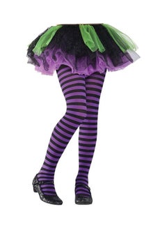 COSTUMES USA Child Purple/Black Stripped Tights Fancy Role Play Costume Accessories 