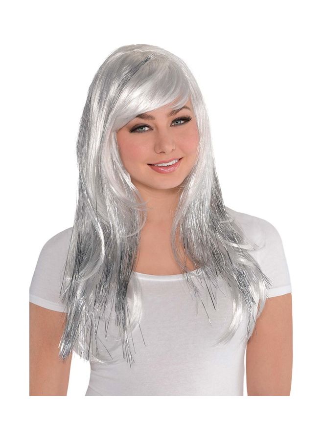 Amscan Silver Glamorous Wig One size 