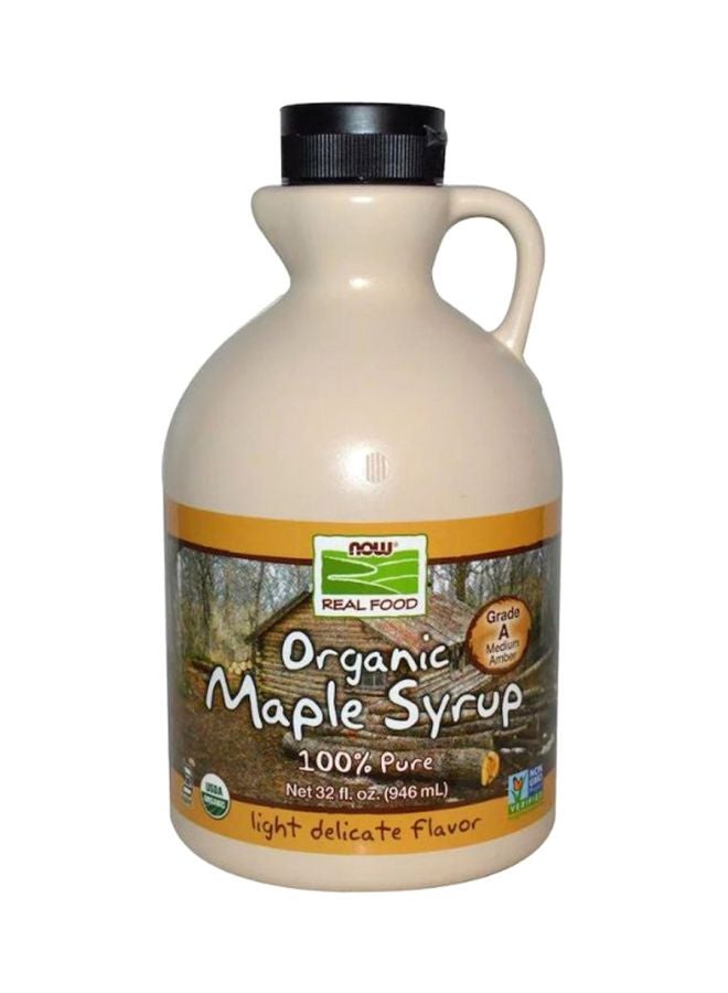 Now Foods Organic Maple Syrup Grade A Medium Amber 946ml - Image 1
