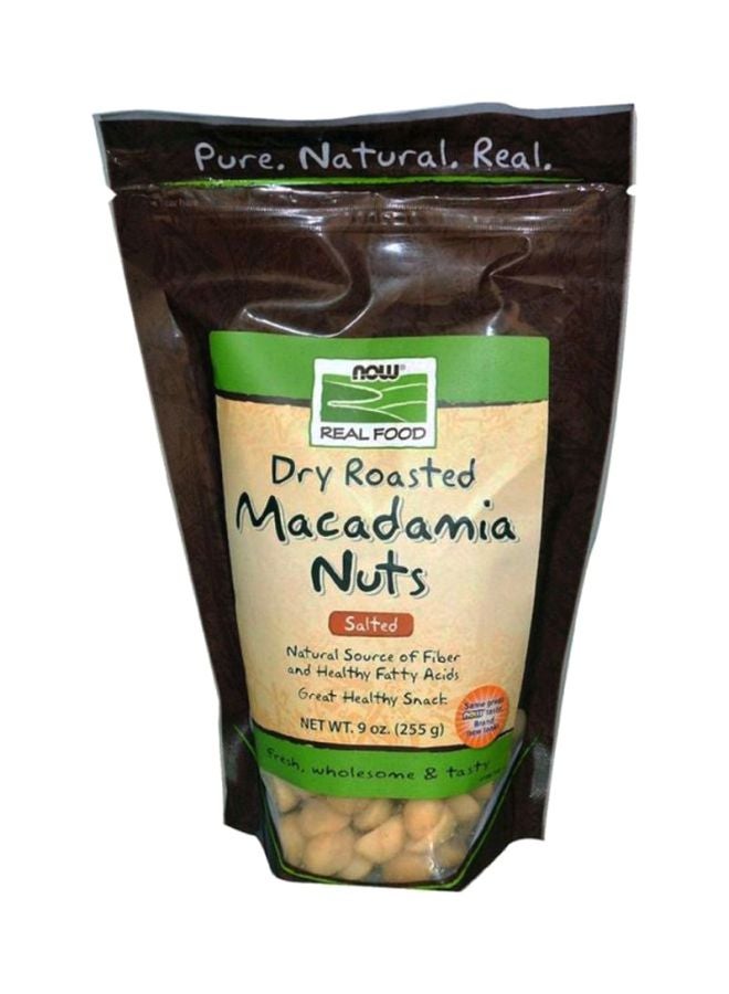 Now Foods - Dry Roasted Macadamia Salted Nuts 255grams - Image 1