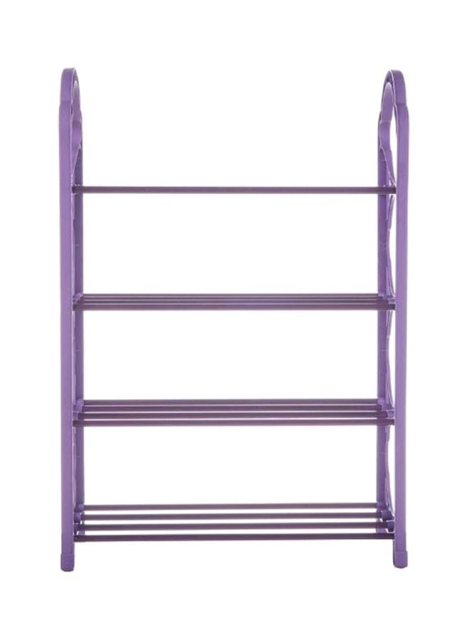 Sharpdo 4-Layer Simple Shoe Rack Purple/White - Image 1