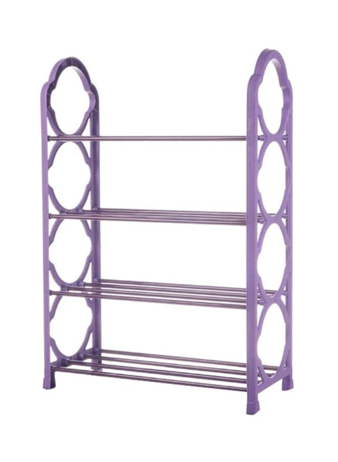 Sharpdo 4-Layer Simple Shoe Rack Purple/White - Image 2