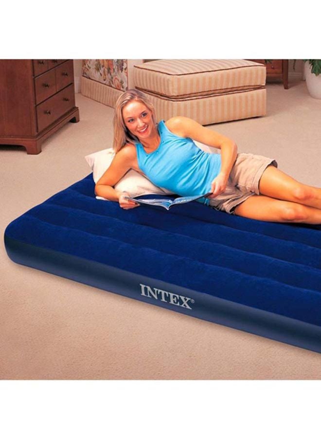 INTEX Dura-Beam Standard Classic Downy Air Bed Blue 99x191x22cm  - Image 5