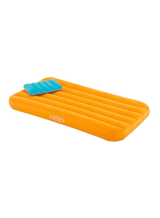 INTEX Cozy Air Bed With Inflatable Pillow - Assorted Colours Yellow/Blue 157x88x20cm - Image 1