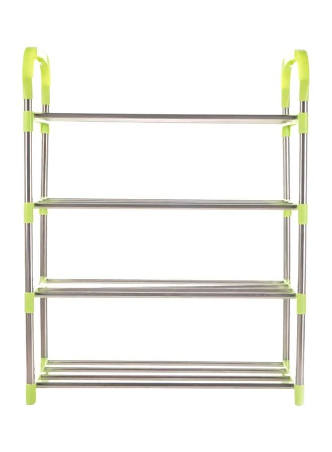 شاربدو رف أحذية بسيط بـ4 طبقات فضي/ أخضر - Image 1