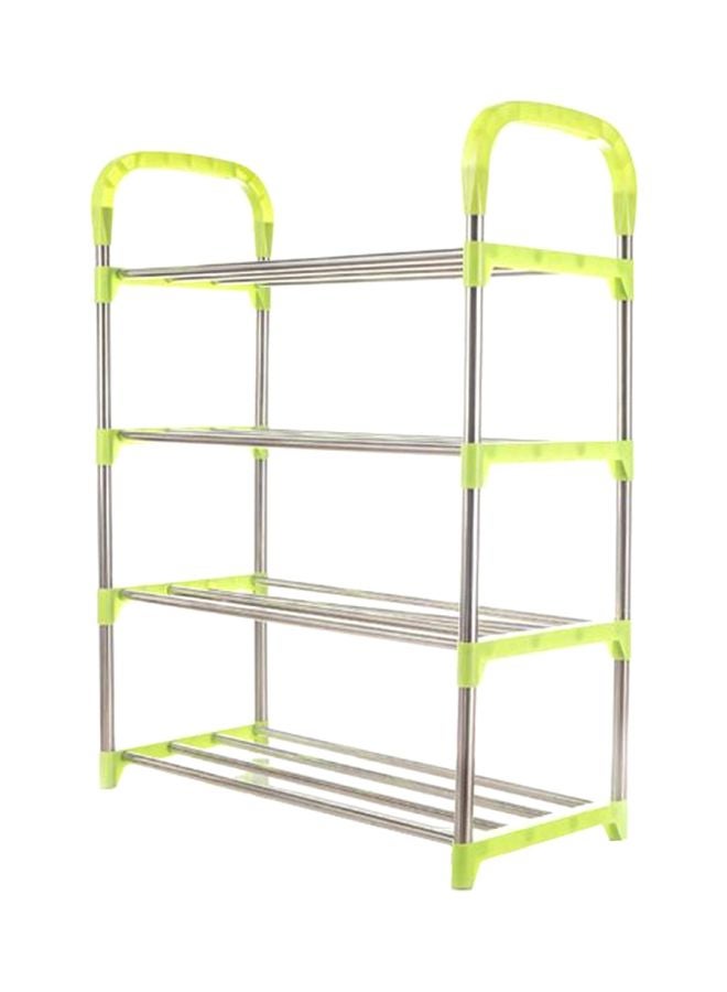 شاربدو رف أحذية بسيط بـ4 طبقات فضي/ أخضر - Image 2