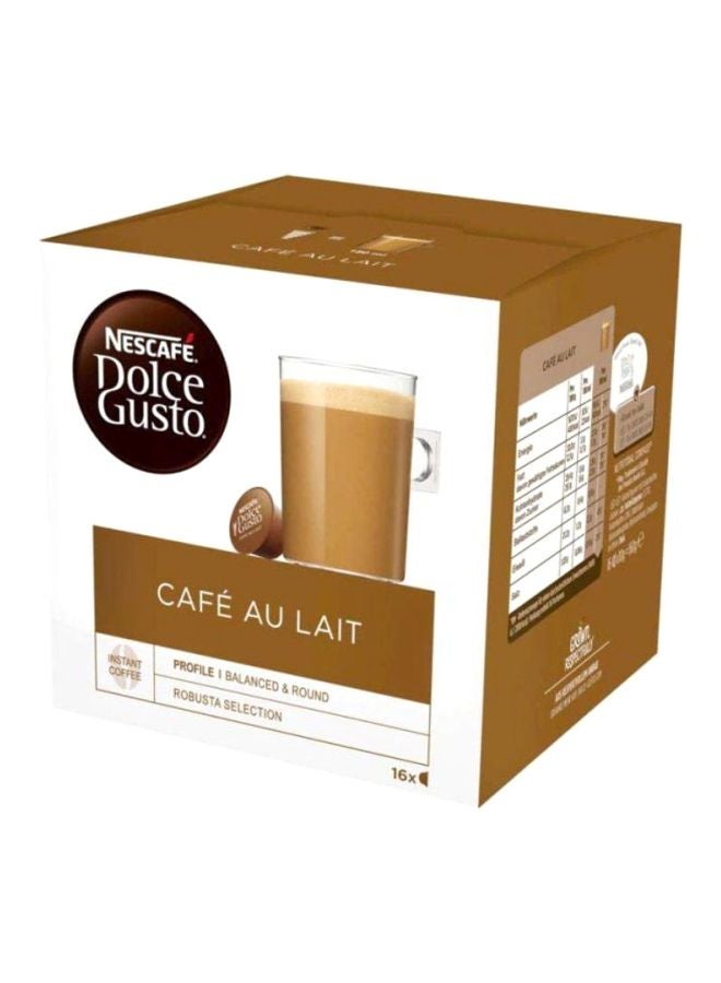 Nescafe 16 Capsule Dolce Gusto Cafe Au Lait 10grams  - Image 1