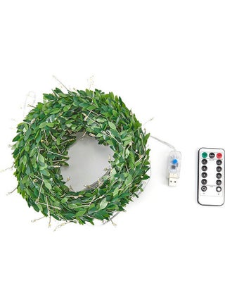 Botanical Leaf Fairy Lights, LED String Light, Hanging Fairy Light, Greenery Garland For Home Decor, Farmhouse LED Light, Home Dorm Decor Green 3meter - v1614084136/N44695276A_1