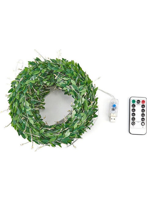 Botanical Leaf Fairy Lights, LED String Light, Hanging Fairy Light, Greenery Garland For Home Decor, Farmhouse LED Light, Home Dorm Decor Green 3meter