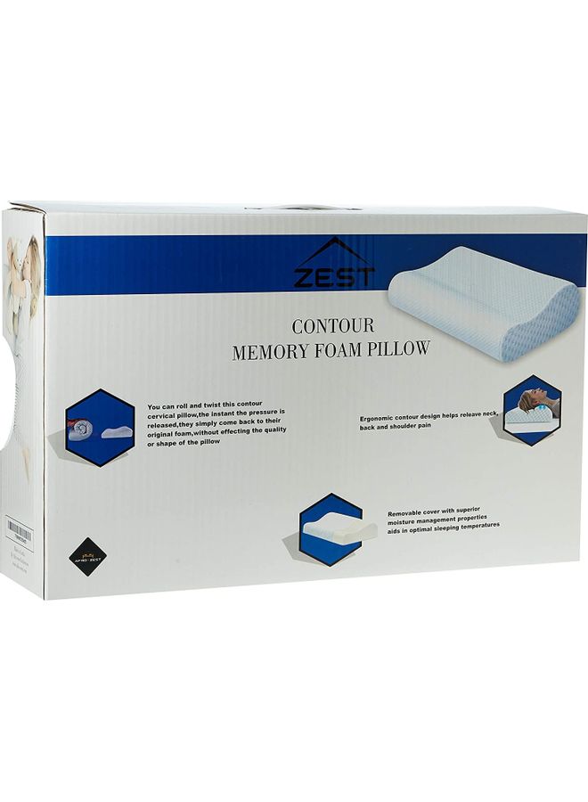 Zest - Memory Foam Pillow Contour Combination White 50 X 30 X 10cm - Image 1
